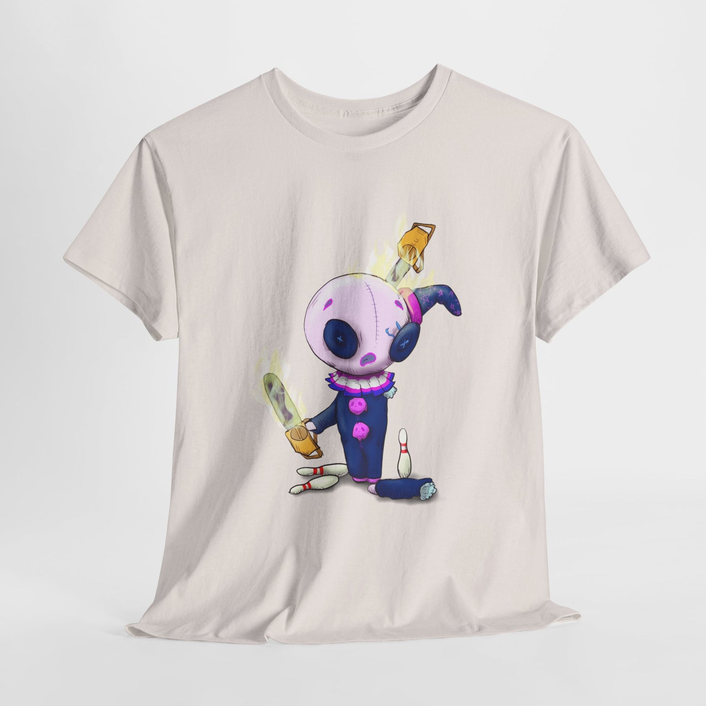 Buttons The Clown Juggling Unisex Heavy Cotton Tee