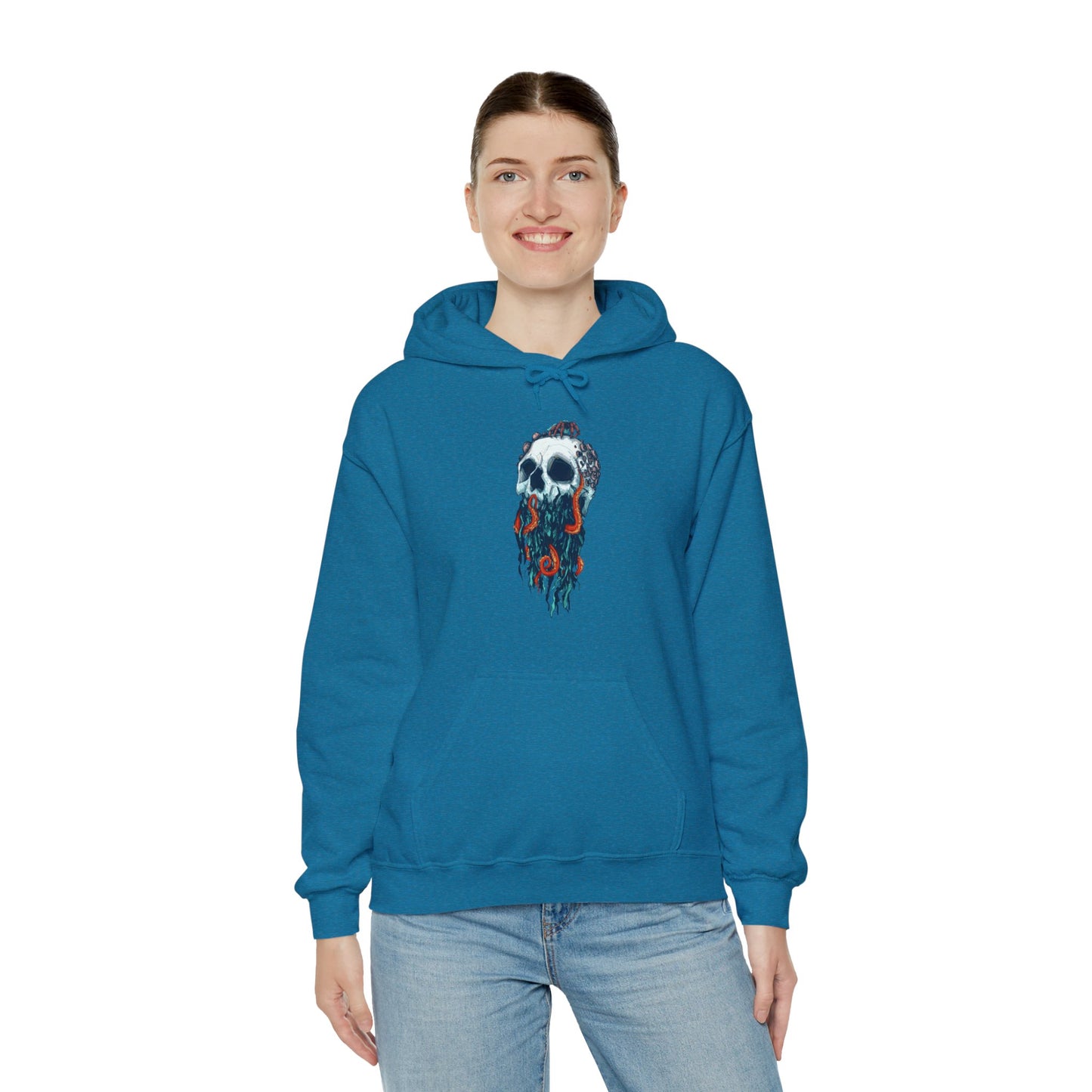 Elemental Skull Ocean Unisex Heavy Blend Hooded Sweatshirt
