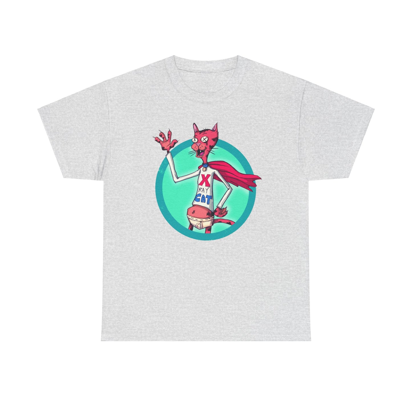 X-Ray Cat Unisex Heavy Cotton Tee