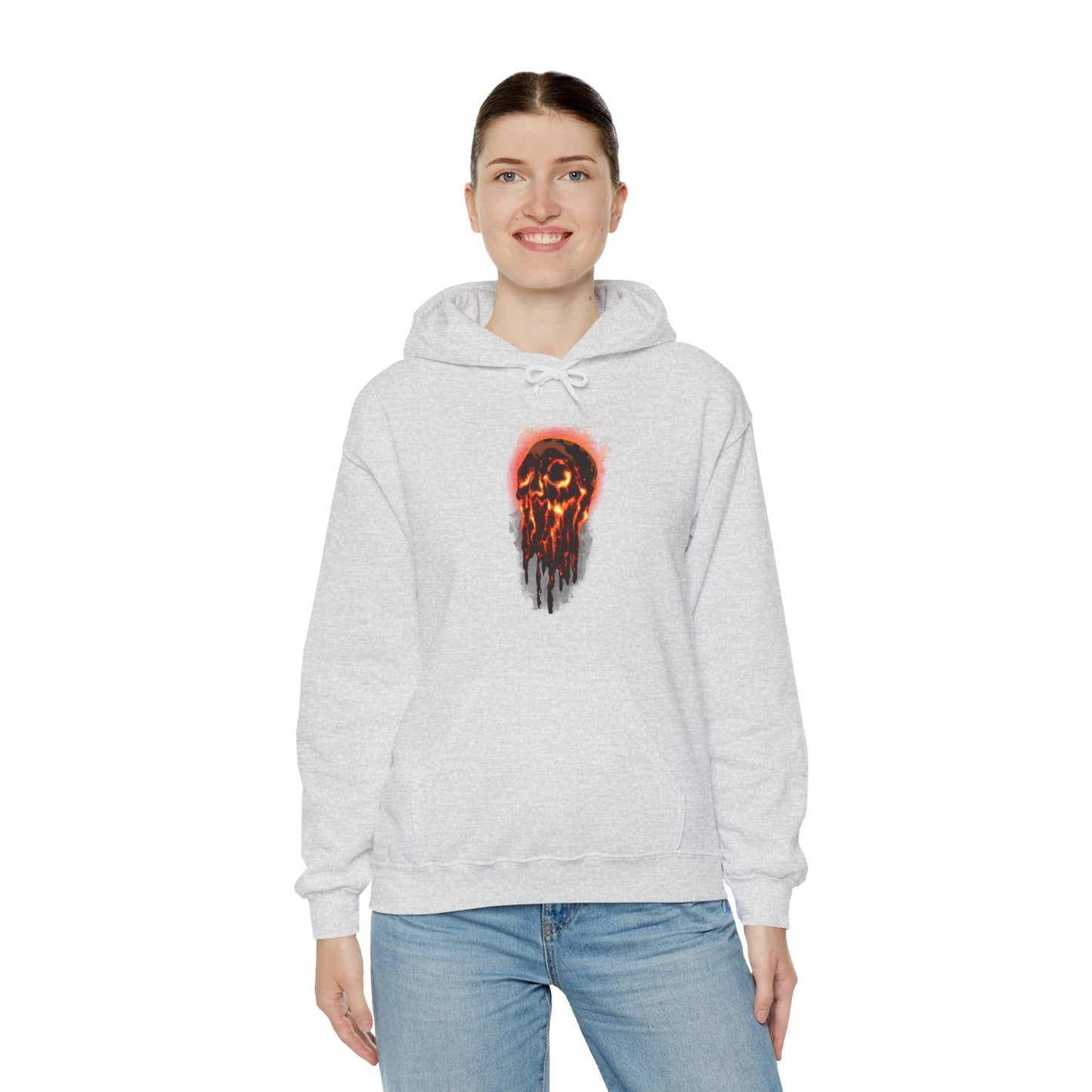 Elemental Skull Fire Unisex Heavy Blend Hooded Sweatshirt