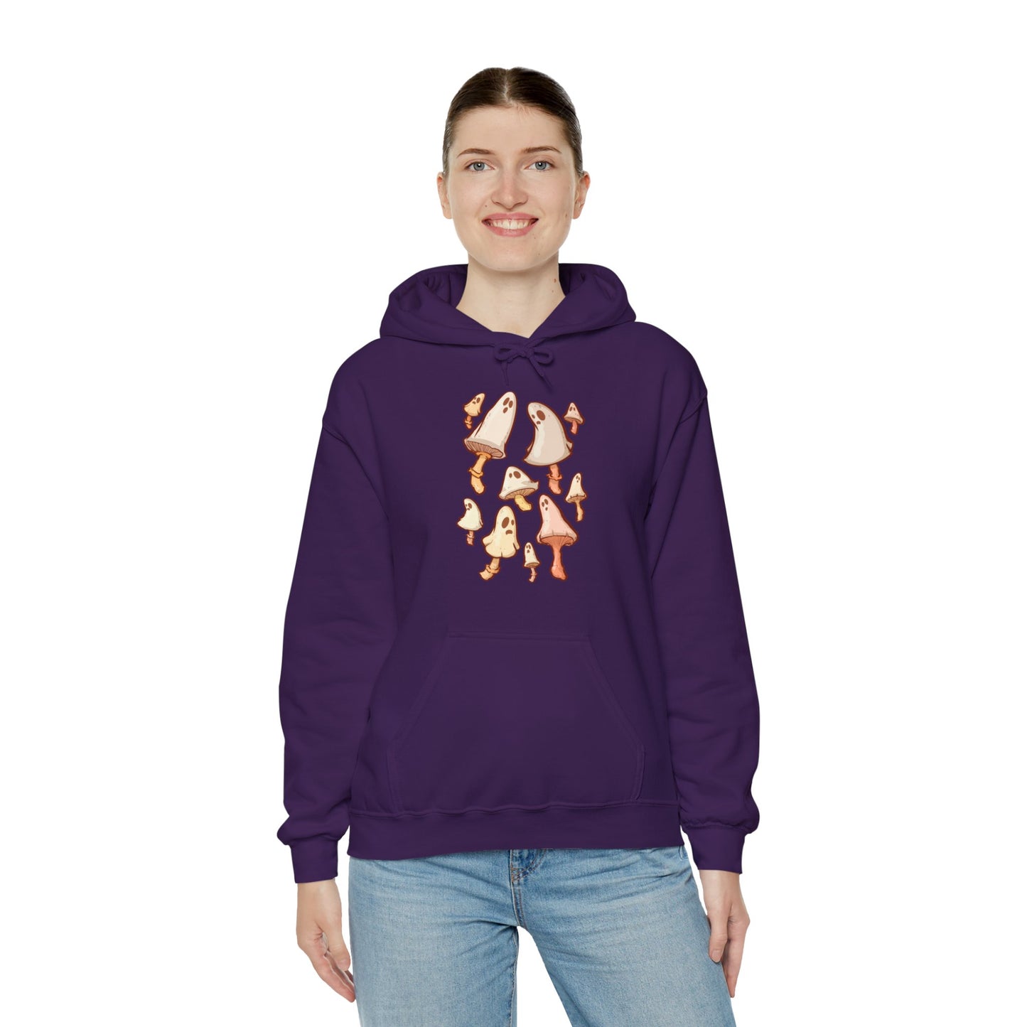 Spooky Mushrooms Unisex Heavy Blend Hooded Sweatshirt