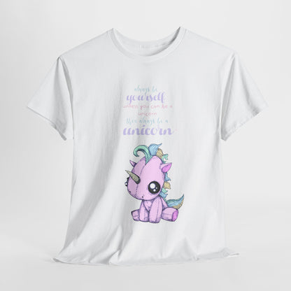 Be Yourself Unicorn Unisex Heavy Cotton Tee