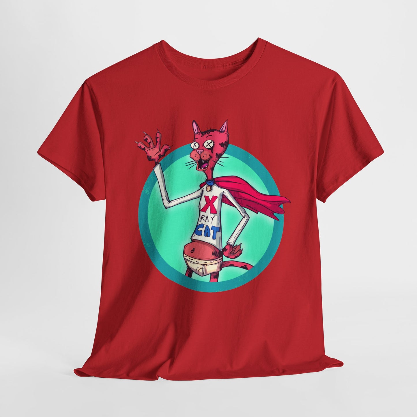 X-Ray Cat Unisex Heavy Cotton Tee