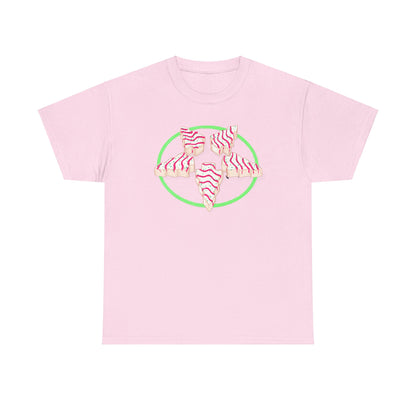 Christmas Tree Pentagram Cake Unisex Heavy Cotton Tee