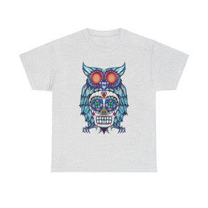 Sugar Skull Owl Unisex Heavy Cotton Tee