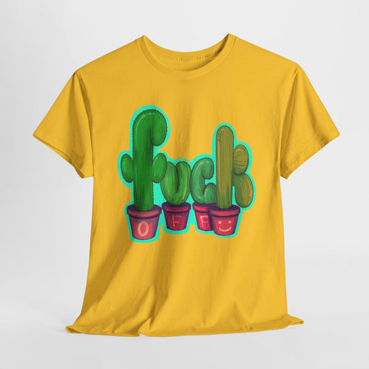 Rude Succulents Unisex Heavy Cotton Tee