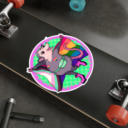 Pride Opossum Kiss-Cut Vinyl Decal