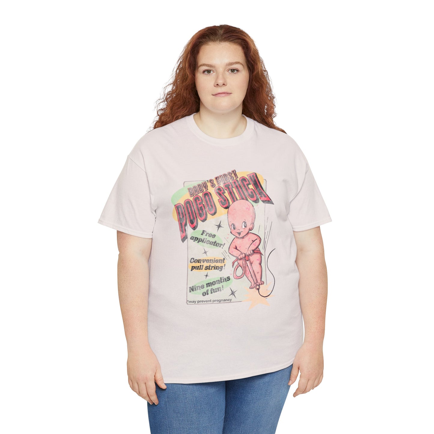 Baby's First Pogo Stick Unisex Heavy Cotton Tee