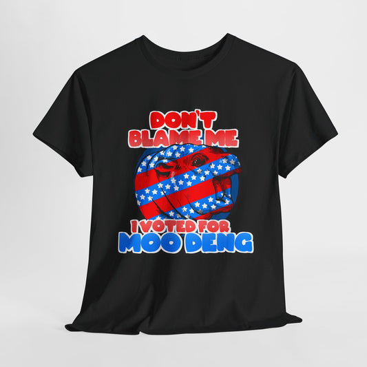 I Voted For Moo Deng Unisex Heavy Cotton Tee