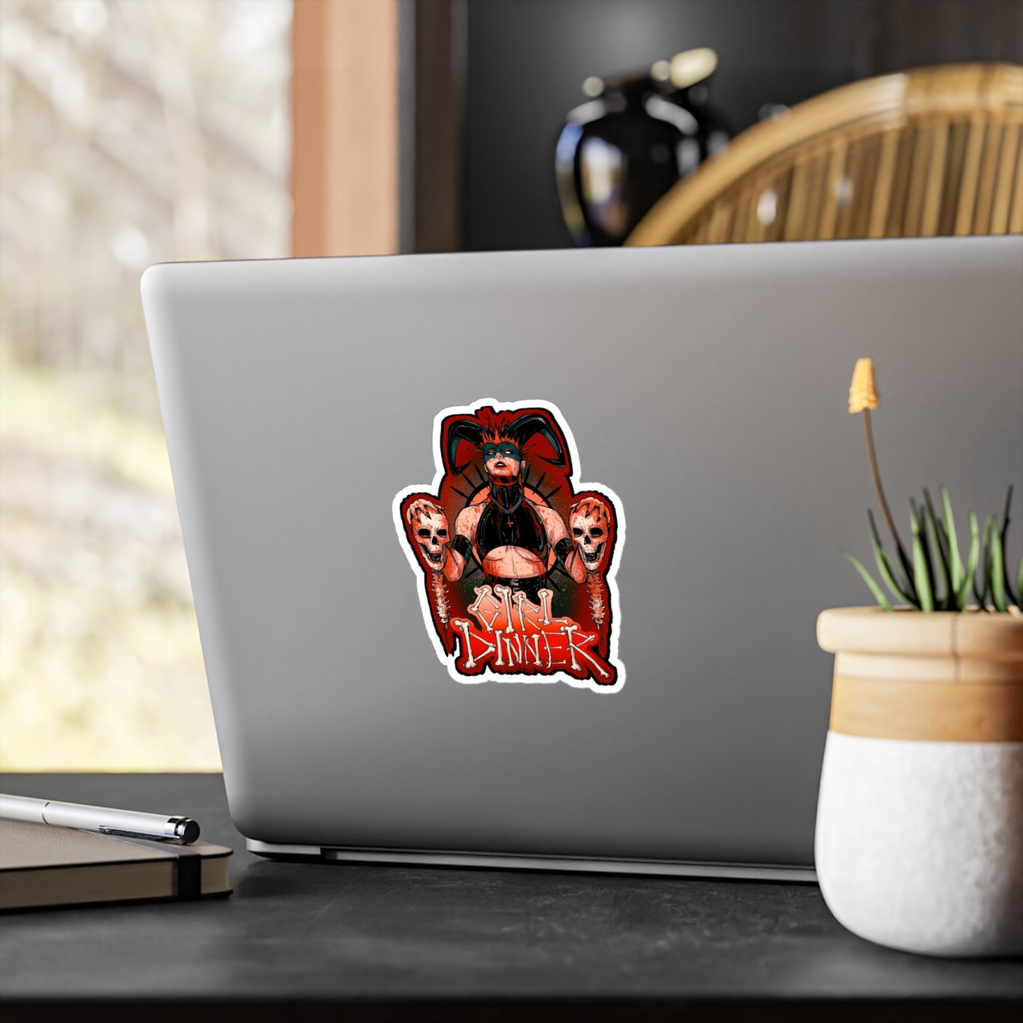 Girl Dinner Kiss-Cut Vinyl Decal