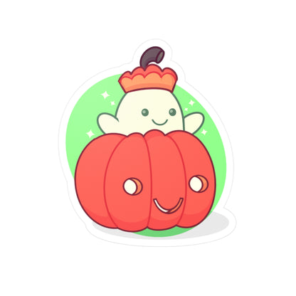 Pumpkin Ghost Kiss-Cut Vinyl Decal