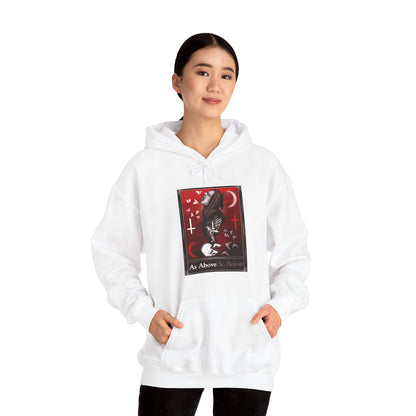 As Above So Below Tarot Unisex Heavy Blend Hooded Sweatshirt