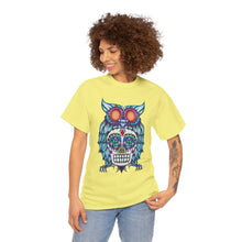 Sugar Skull Owl Unisex Heavy Cotton Tee