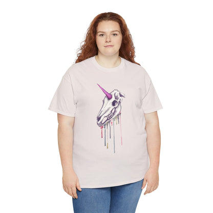 Unicorn Skull Unisex Heavy Cotton Tee