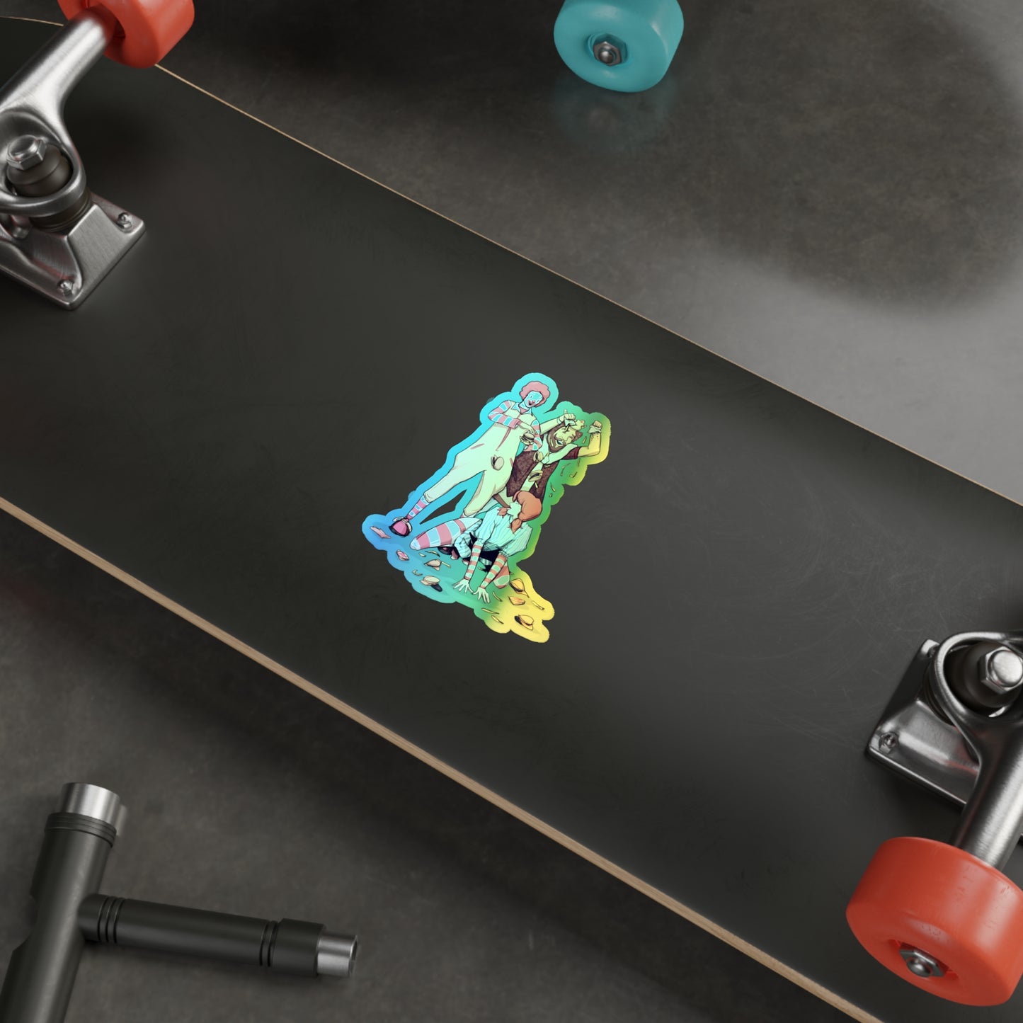 Burgers & Fries Holographic Die-cut Stickers