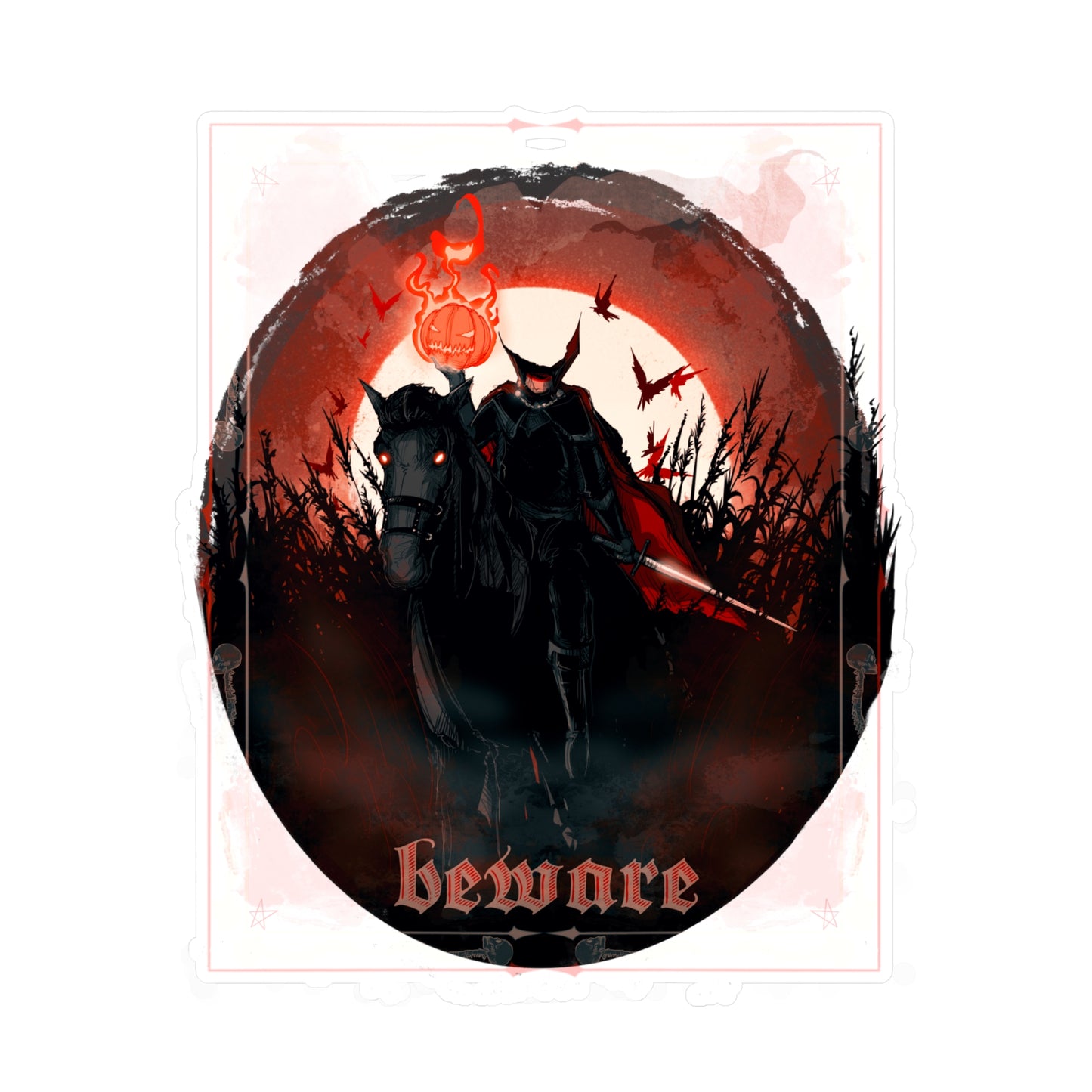 Headless Horseman Kiss-Cut Vinyl Decal