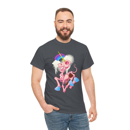 Unicorn Skeleton 2 Unisex Heavy Cotton Tee