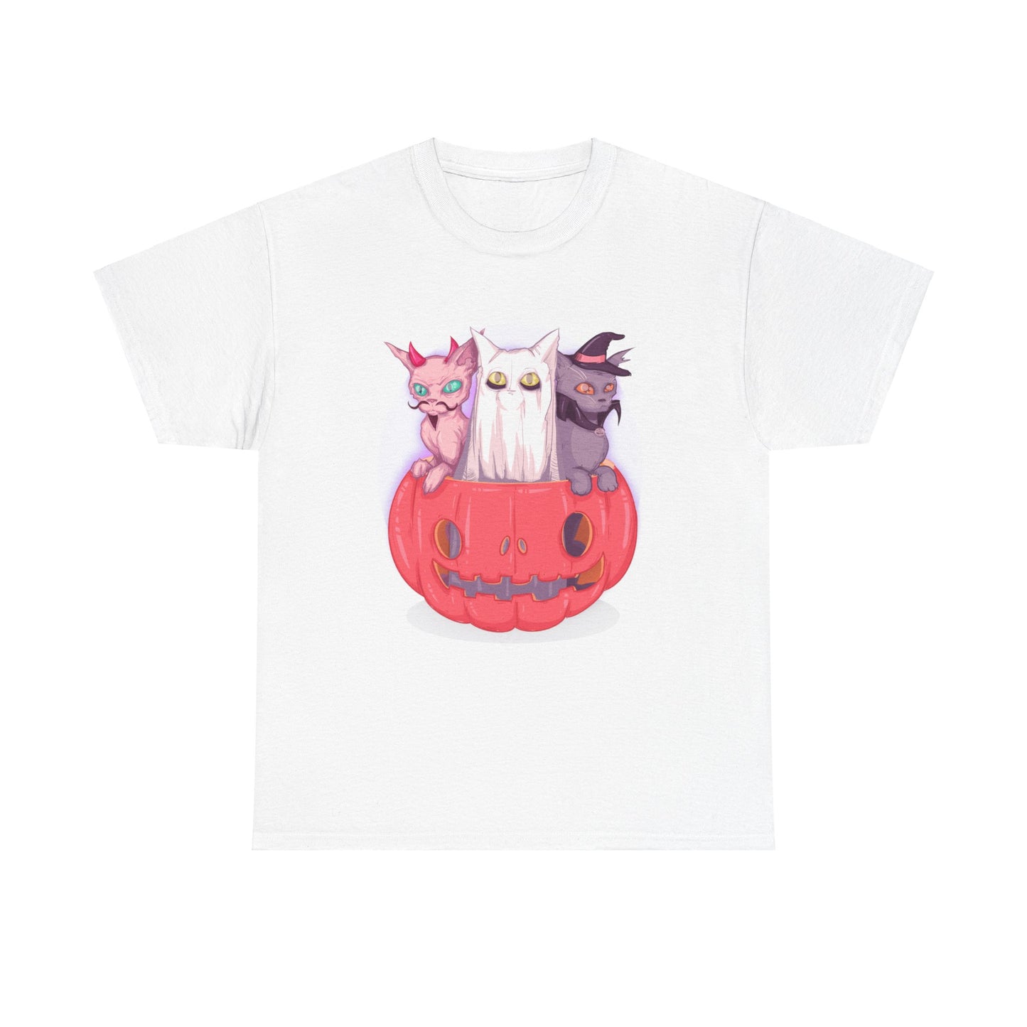 Meow-lloween Unisex Heavy Cotton Tee