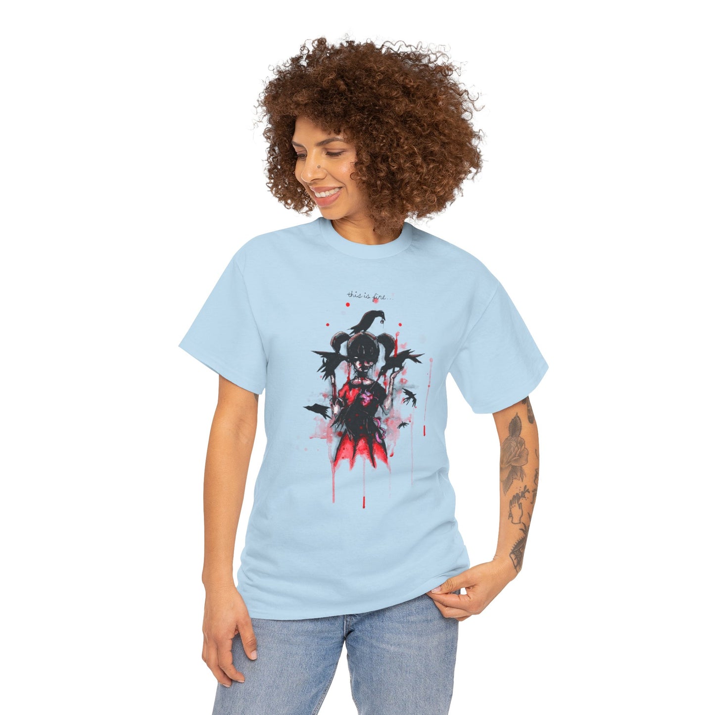 This Is Fine Unisex Heavy Cotton Tee