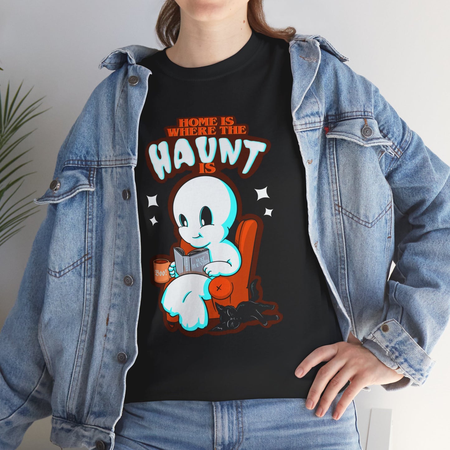 Home Is Where The Haunt Is Unisex Heavy Cotton Tee