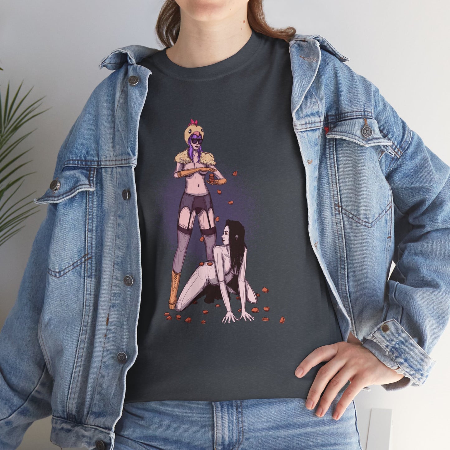Chicken Nugget Rain Unisex Heavy Cotton Tee