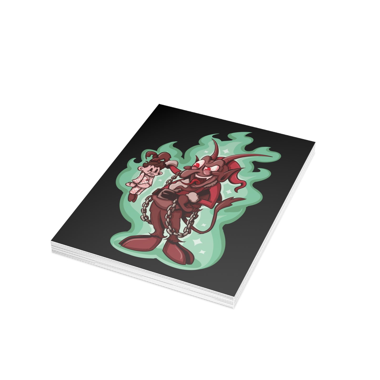 Rubber Hose Krampus Greeting Card Bundles (10, 30, 50 pcs)