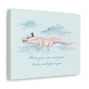 Never Give Up Canvas Gallery Wrapped Art Print