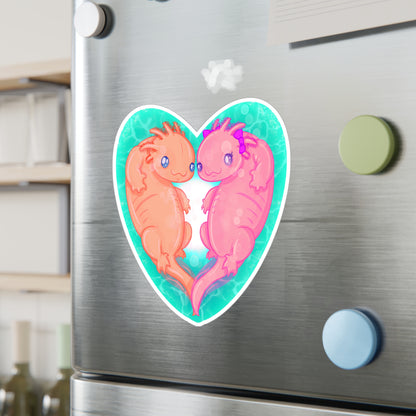 Axolotl of Love Kiss-Cut Vinyl Decal
