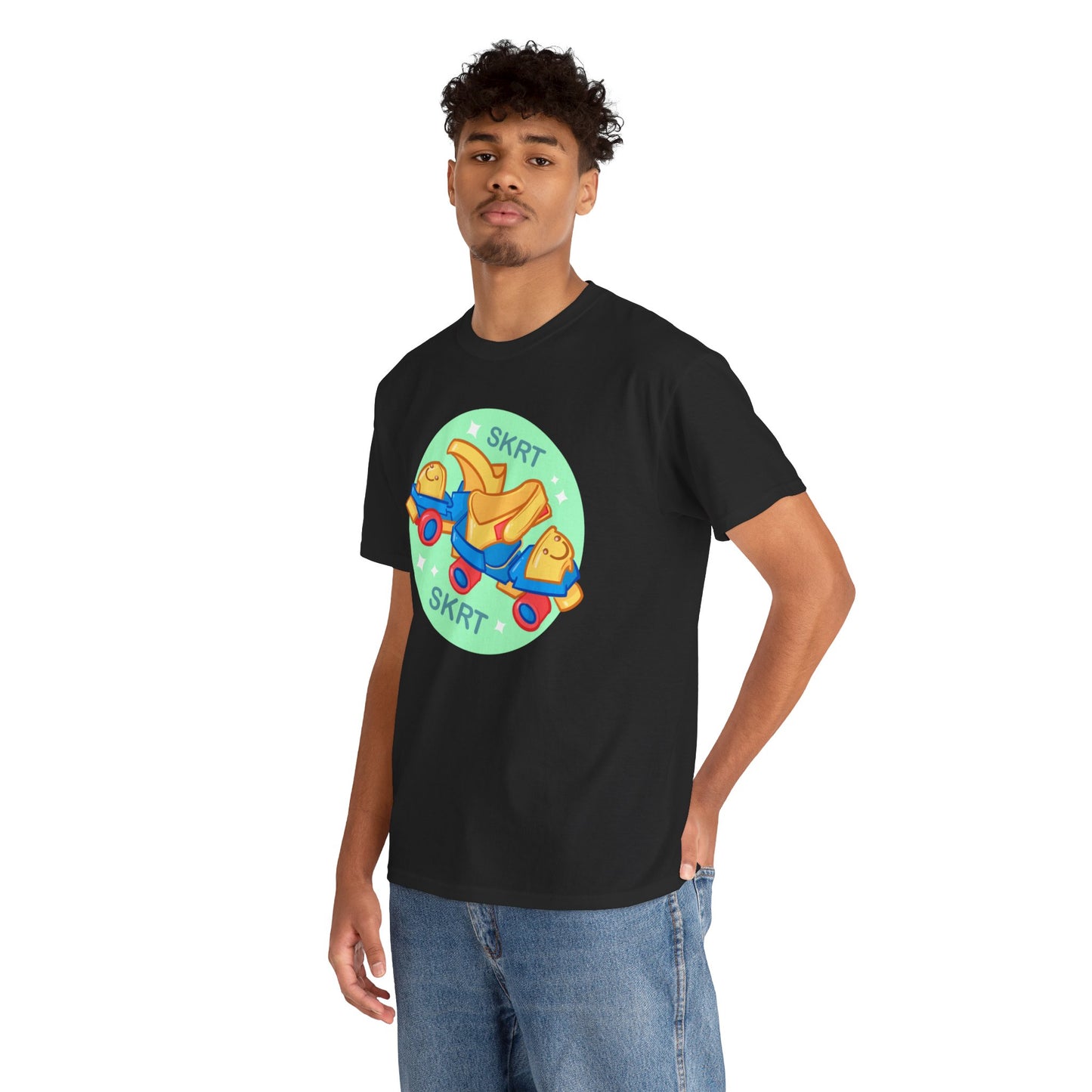 Roller Skates Unisex Heavy Cotton Tee