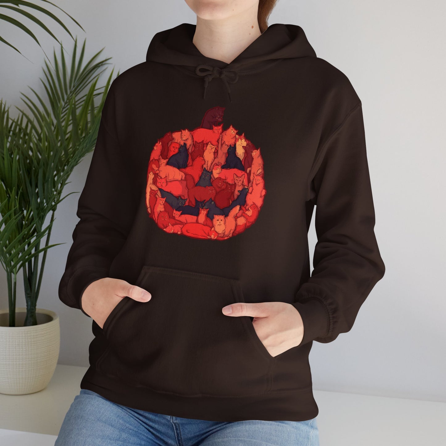 Meow-loween Unisex Heavy Blend Hooded Sweatshirt