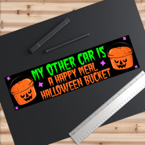 Halloween Bucket Car Bumper Stickers