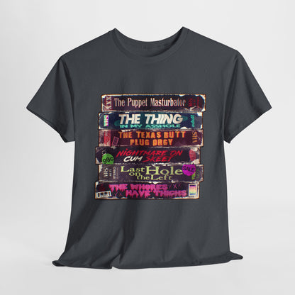 Adult Horror VHS Unisex Heavy Cotton Tee