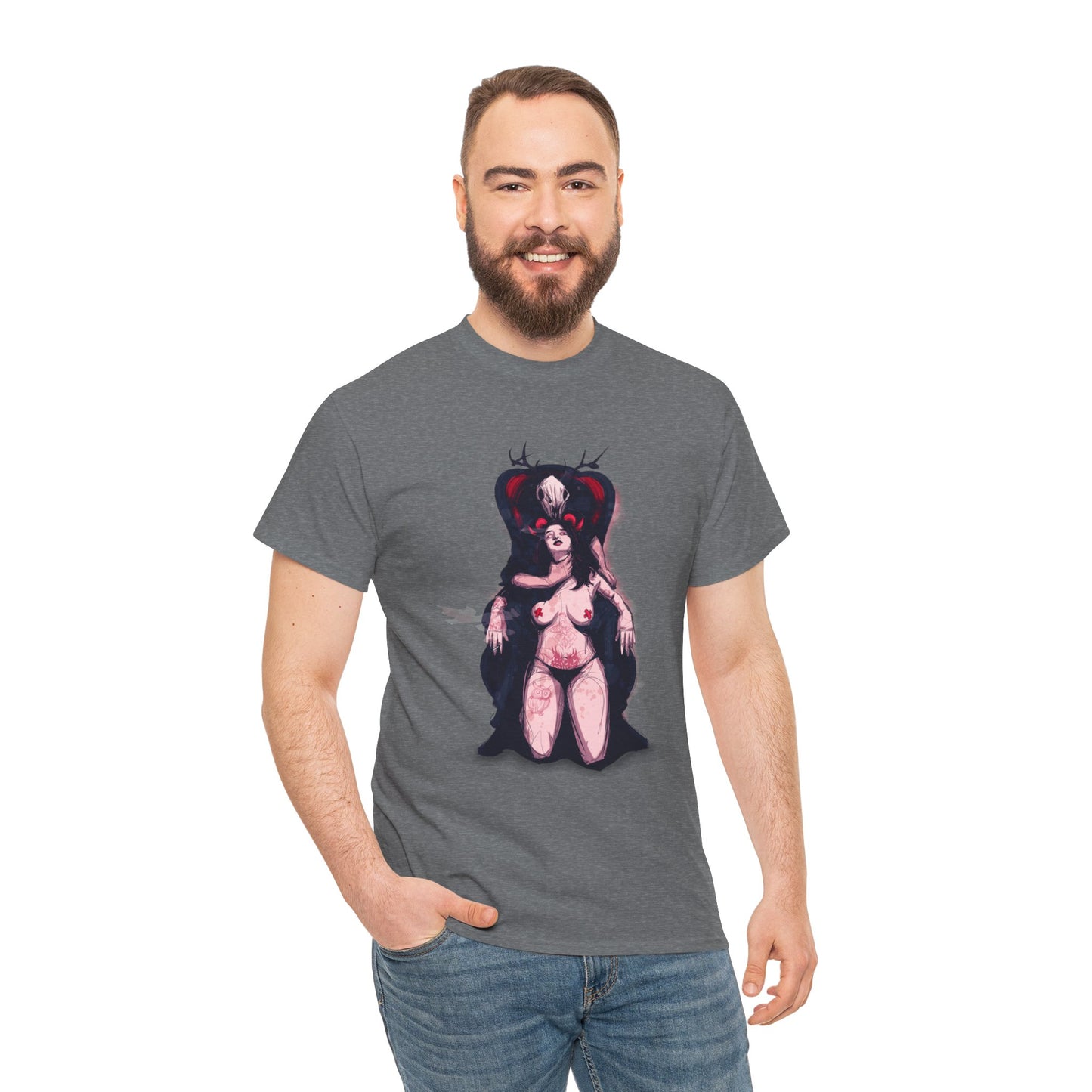 Deer Daddy Series 7: Daddy v Demoni  Unisex Heavy Cotton Tee