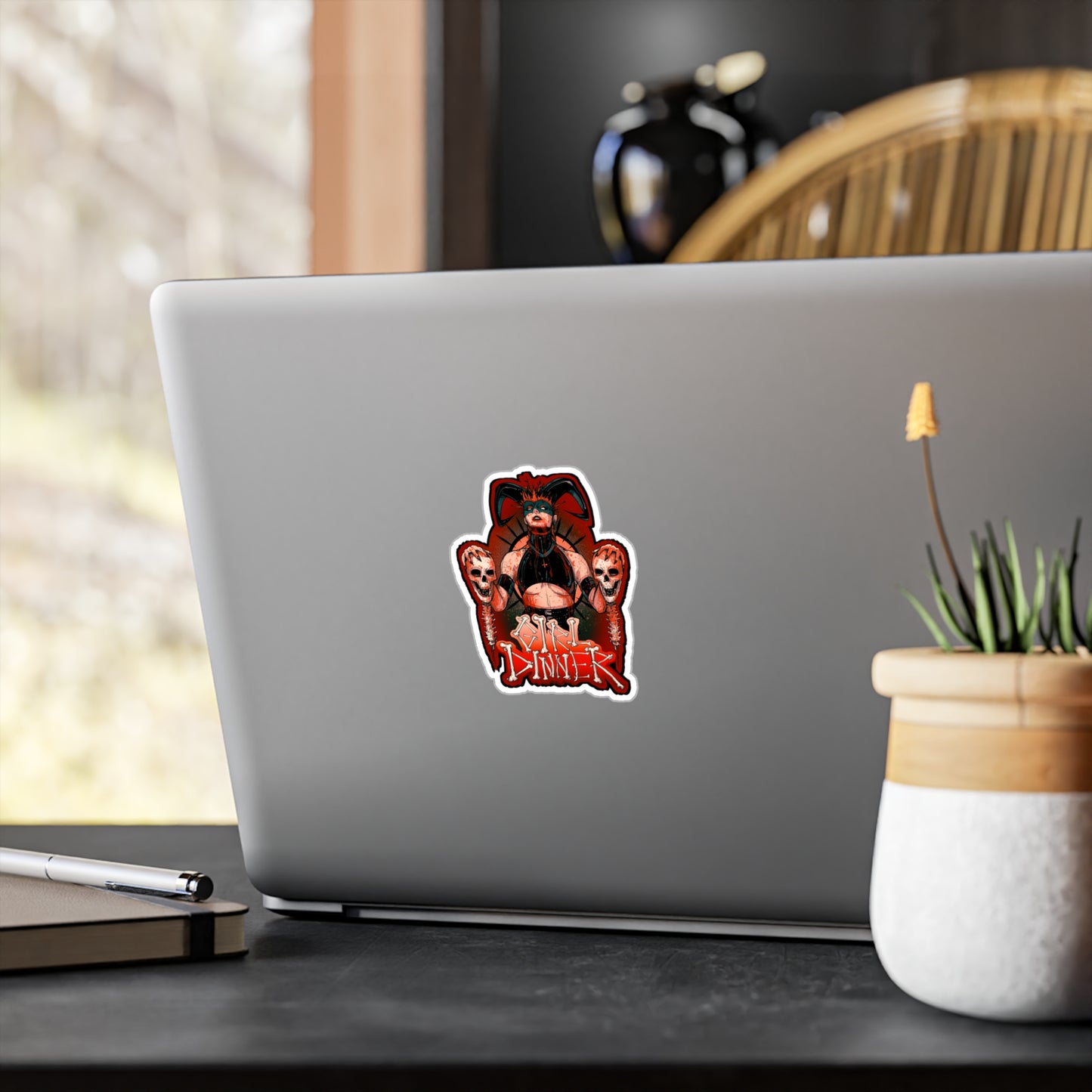 Girl Dinner Kiss-Cut Vinyl Decal