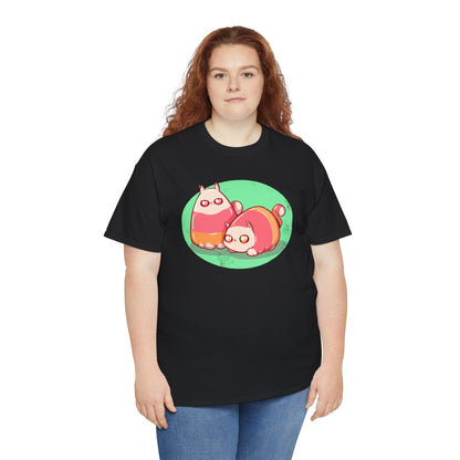 Candy Corn Cats Unisex Heavy Cotton Tee