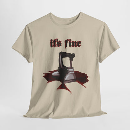 Fluid Leak Robot Unisex Heavy Cotton Tee