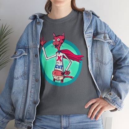 X-Ray Cat Unisex Heavy Cotton Tee