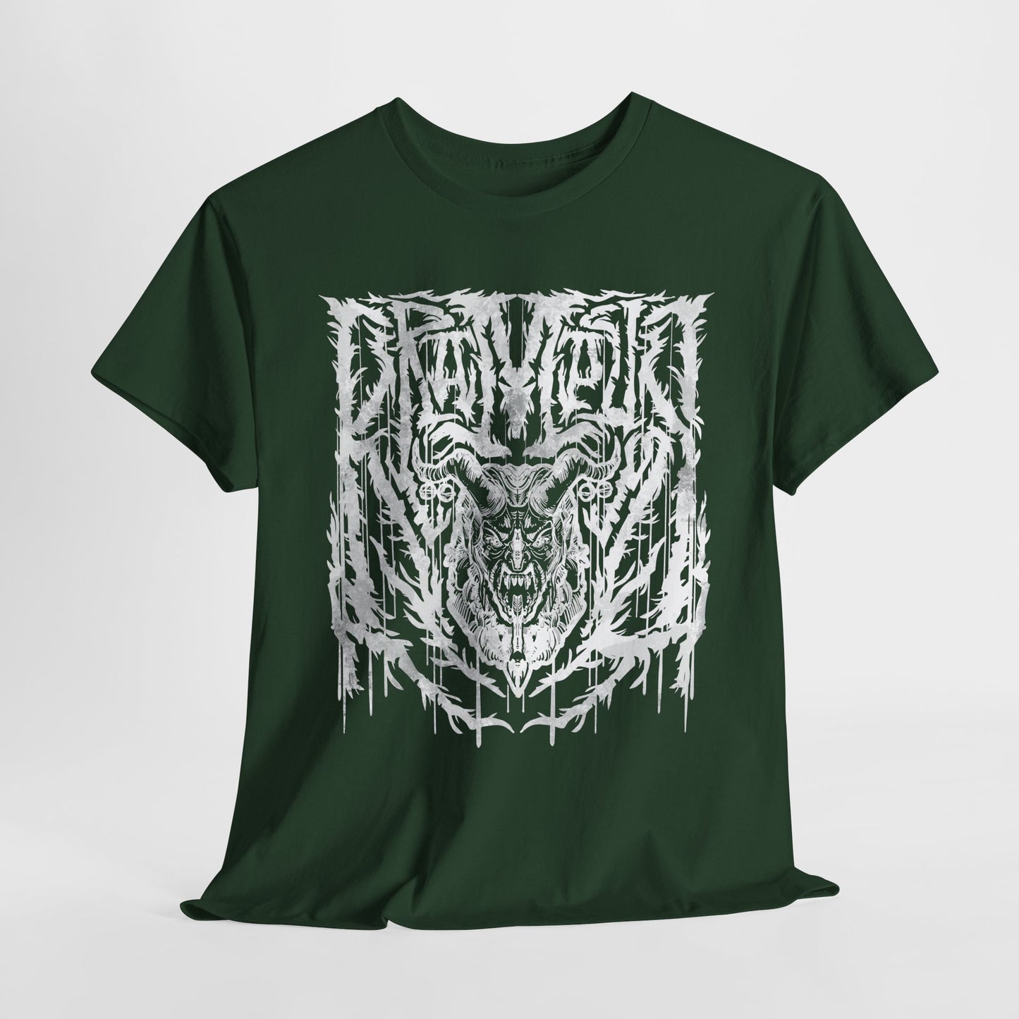 Krampus Metal White Unisex Heavy Cotton Tee