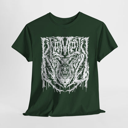 Krampus Metal White Unisex Heavy Cotton Tee