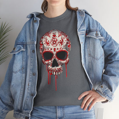 Blood Skull Unisex Heavy Cotton Tee
