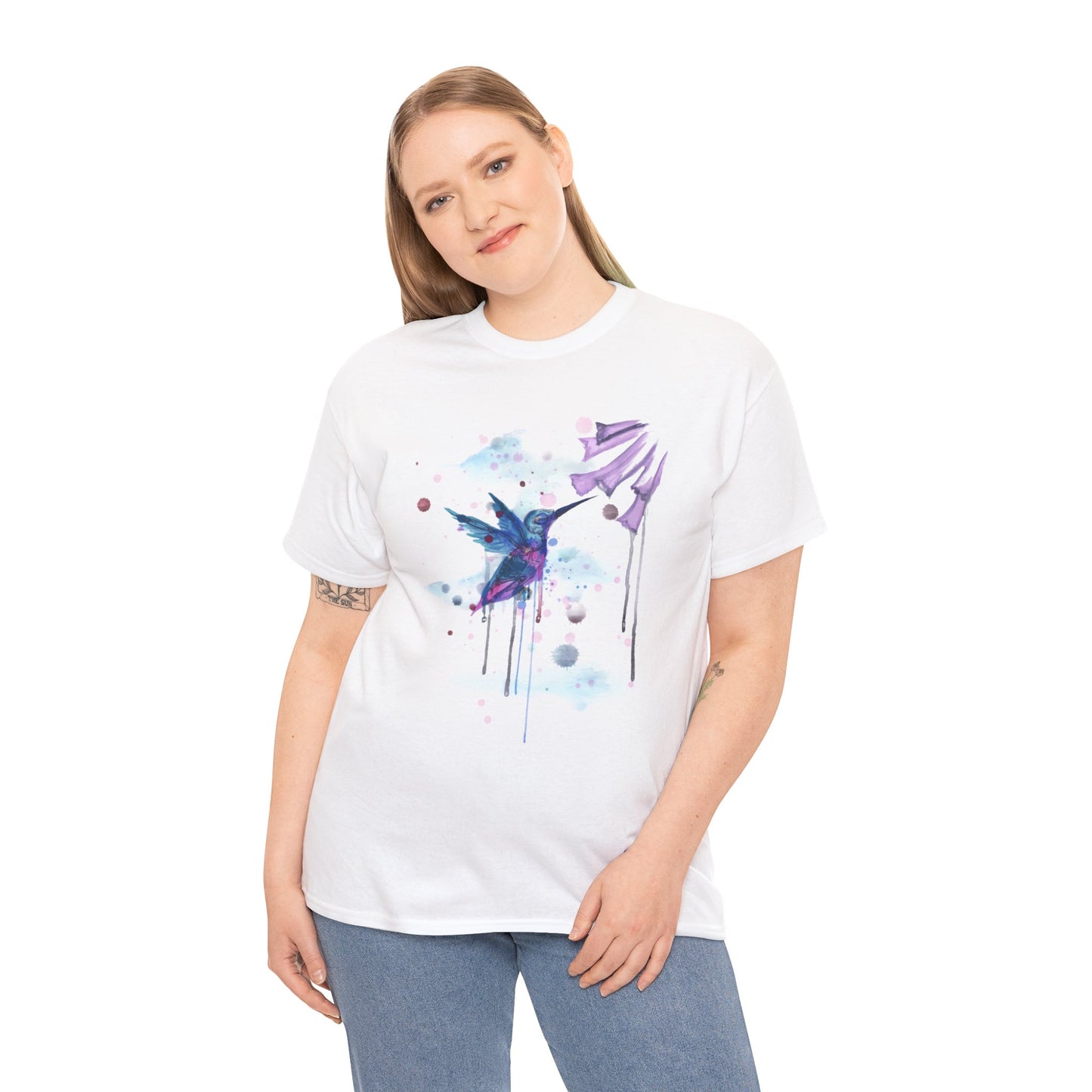 Hummingbird Skeleton Unisex Heavy Cotton Tee
