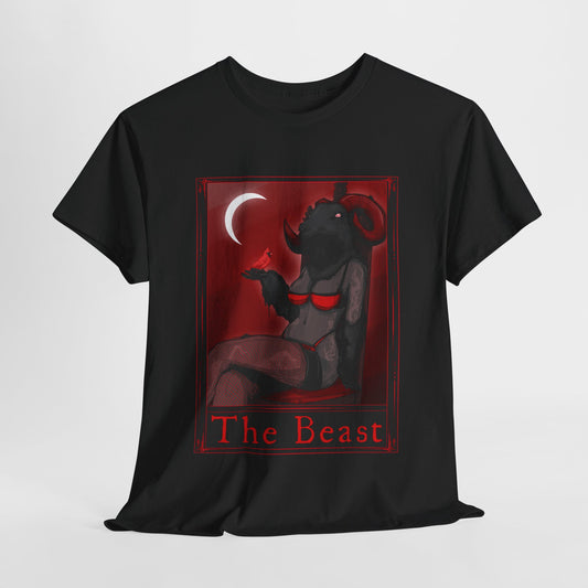 The Beast Tarot  (Front & Back Print) Unisex Heavy Cotton Tee