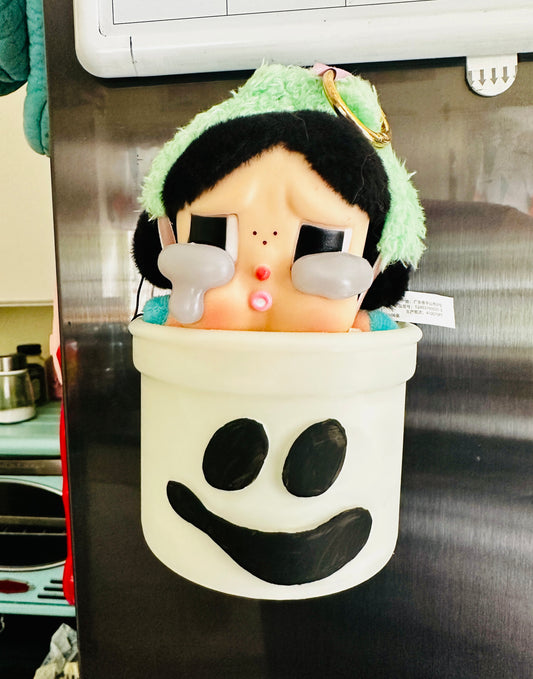 Boo Bucket Storage Fridge Magnet 3D Print