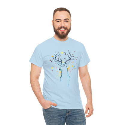 Tree Deer Unisex Heavy Cotton Tee