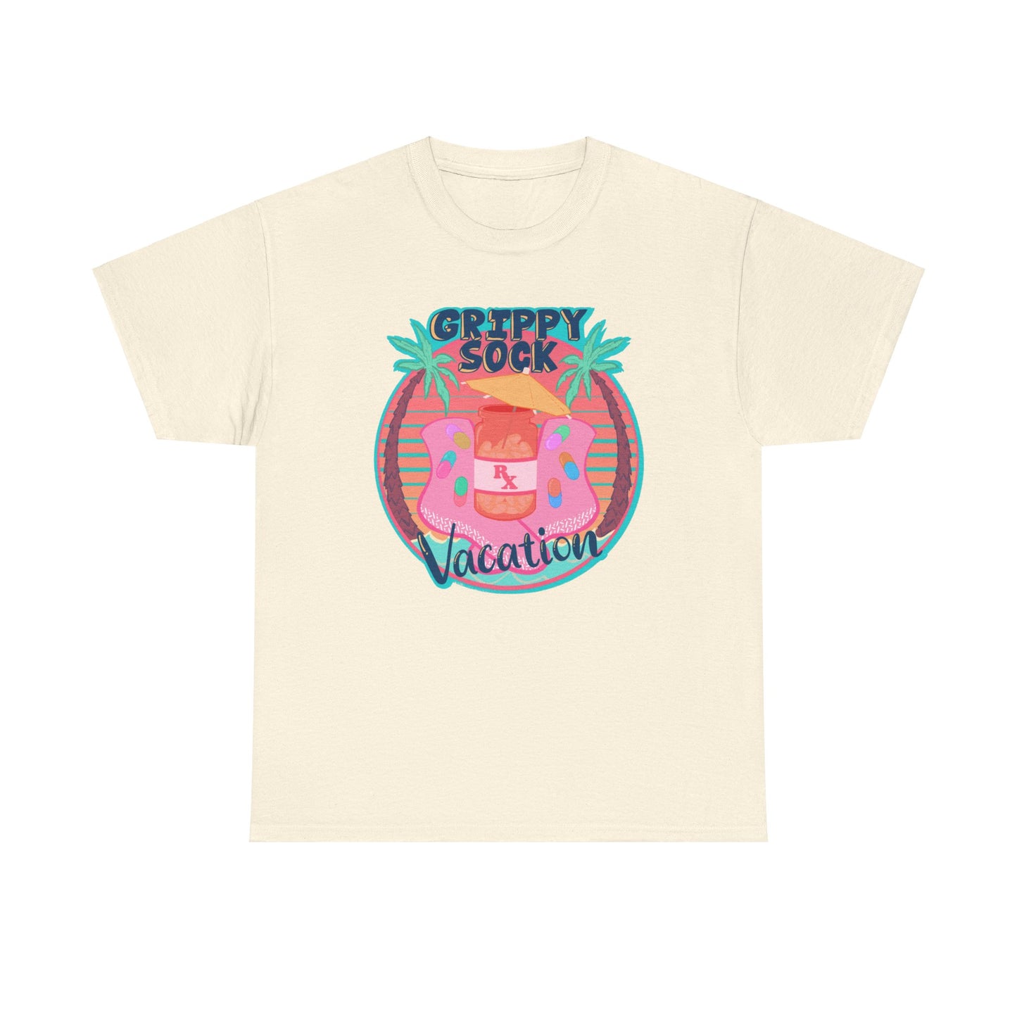 Grippy Sock Vacation Unisex Heavy Cotton Tee