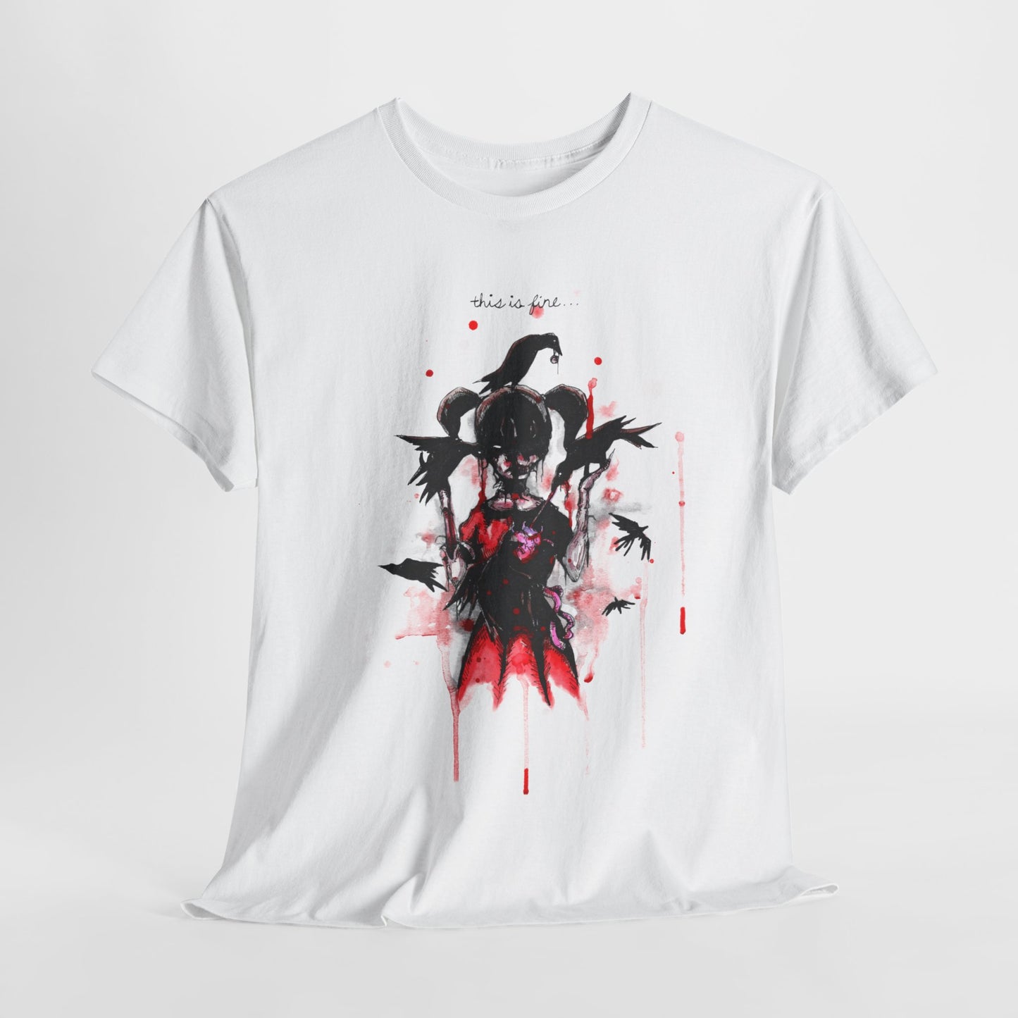 This Is Fine Unisex Heavy Cotton Tee