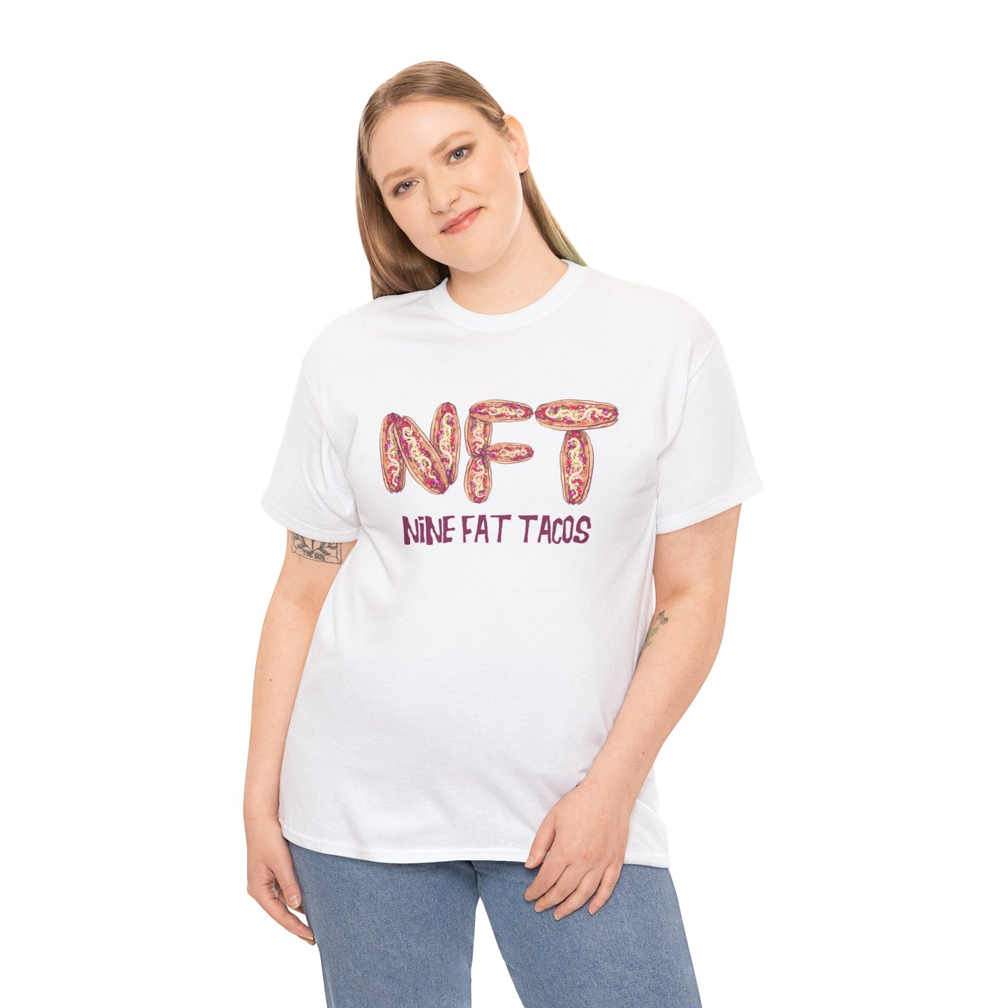 Nine Fat Tacos Unisex Heavy Cotton Tee