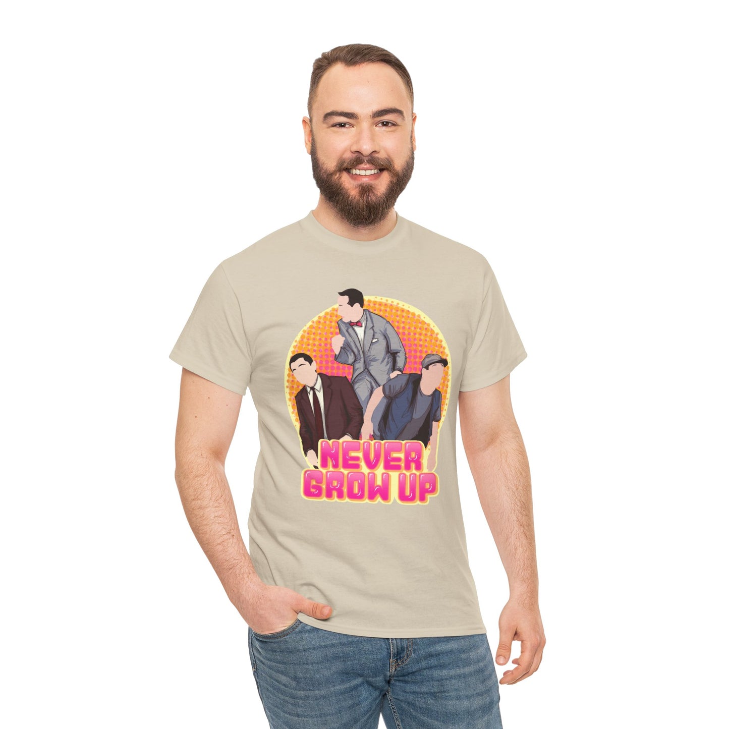 Never Grow Up Unisex Heavy Cotton Tee