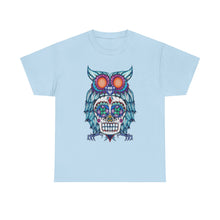 Sugar Skull Owl Unisex Heavy Cotton Tee