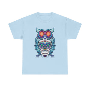 Sugar Skull Owl Unisex Heavy Cotton Tee